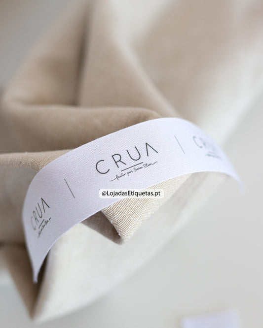 Etiquetas para roupa em algodão com logotipo