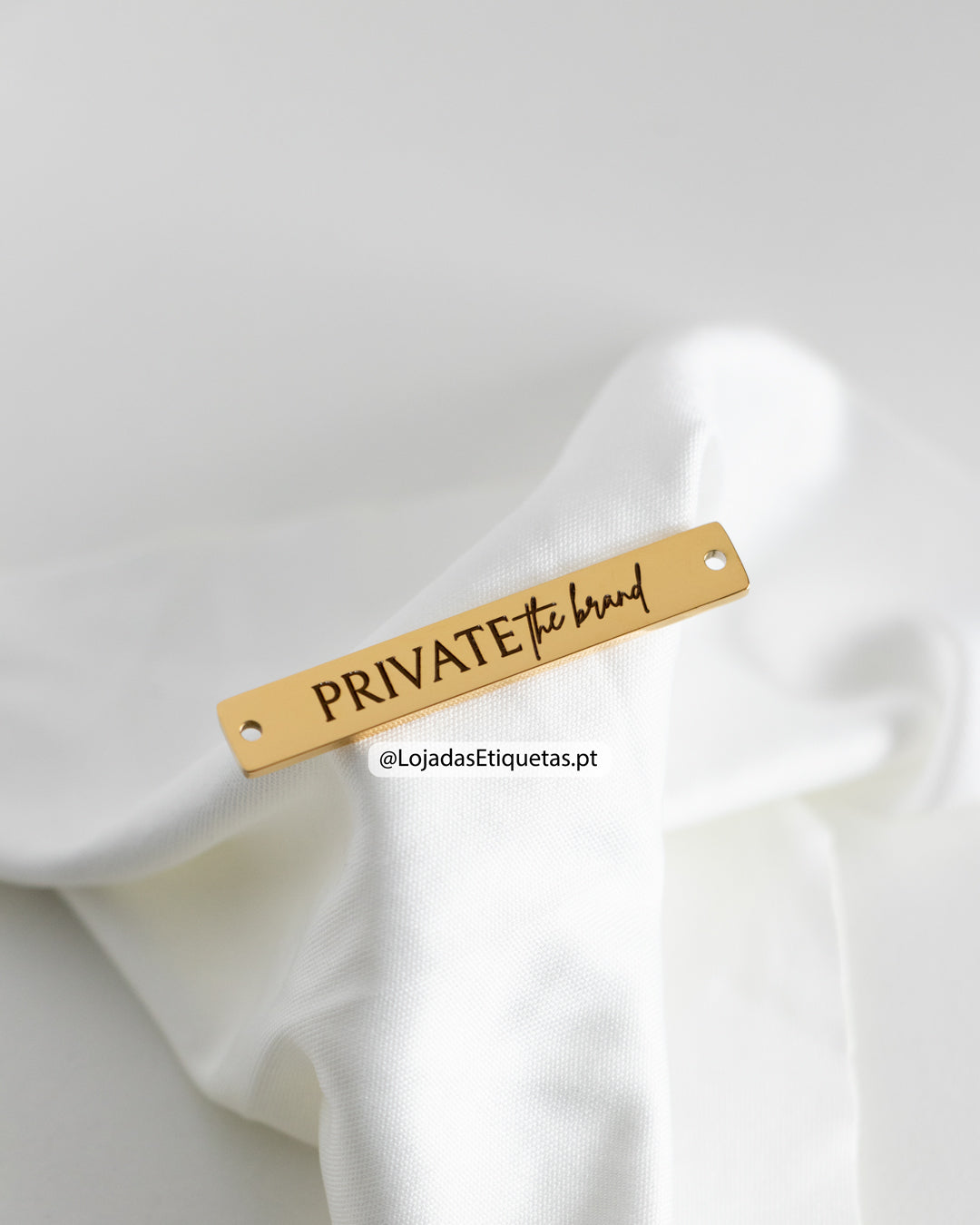 Etiquetas em aço inoxidável personalizadas com logotipo para artesanato e moda