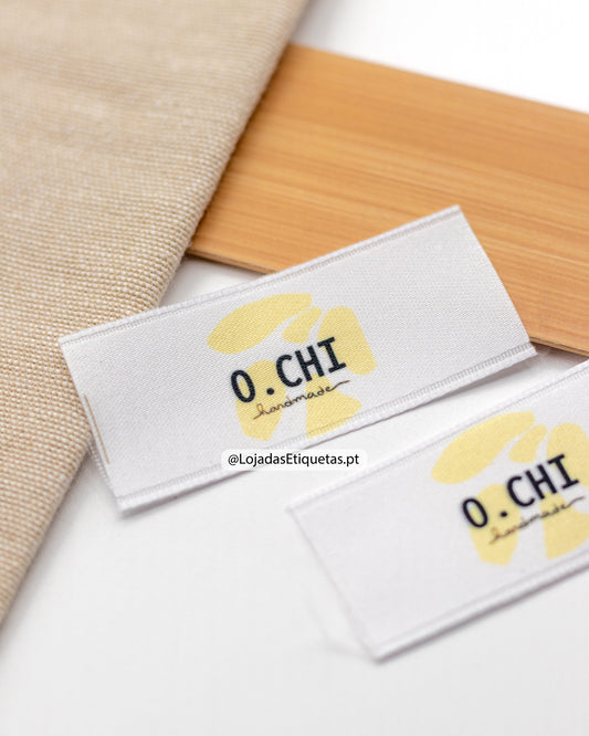 Etiquetas em Cetim Personalizáveis