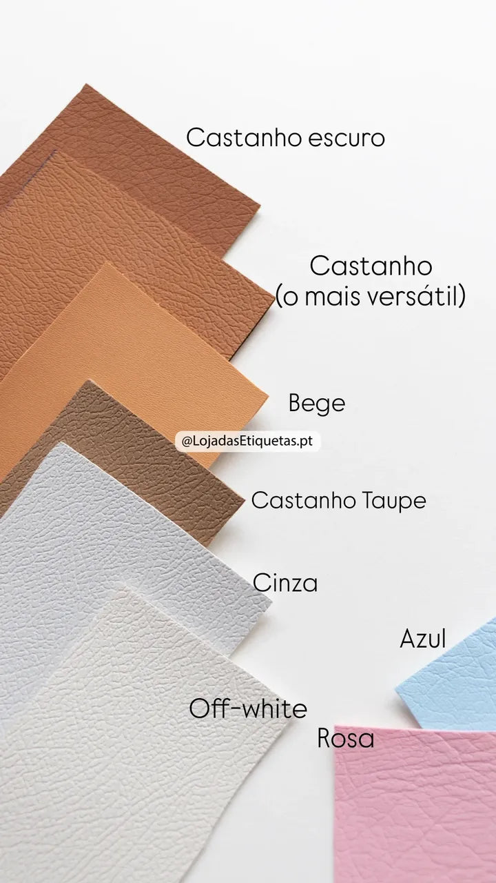 Etiquetas em Napa Ovais e Redondas | Pele Sintética