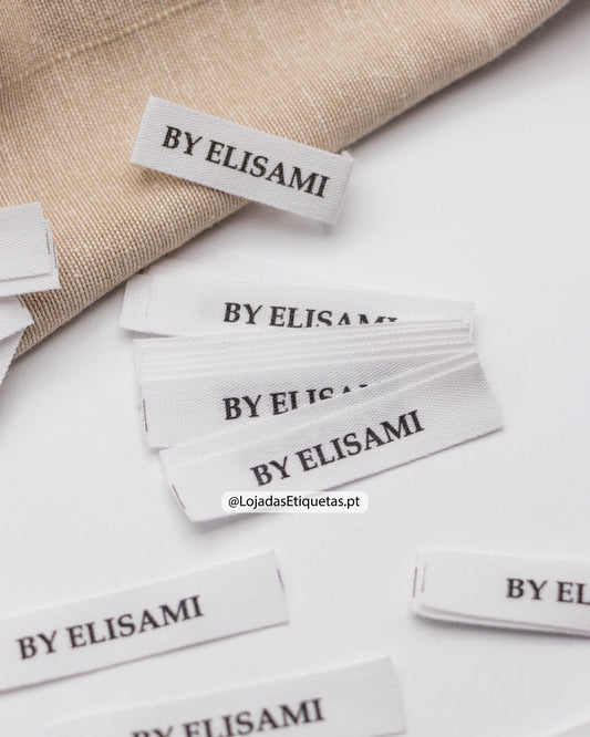 Etiquetas personalizadas em algodão para roupa, artesanato, costura.