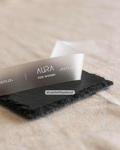 Etiquetas personalizadas em silicone para vestuário