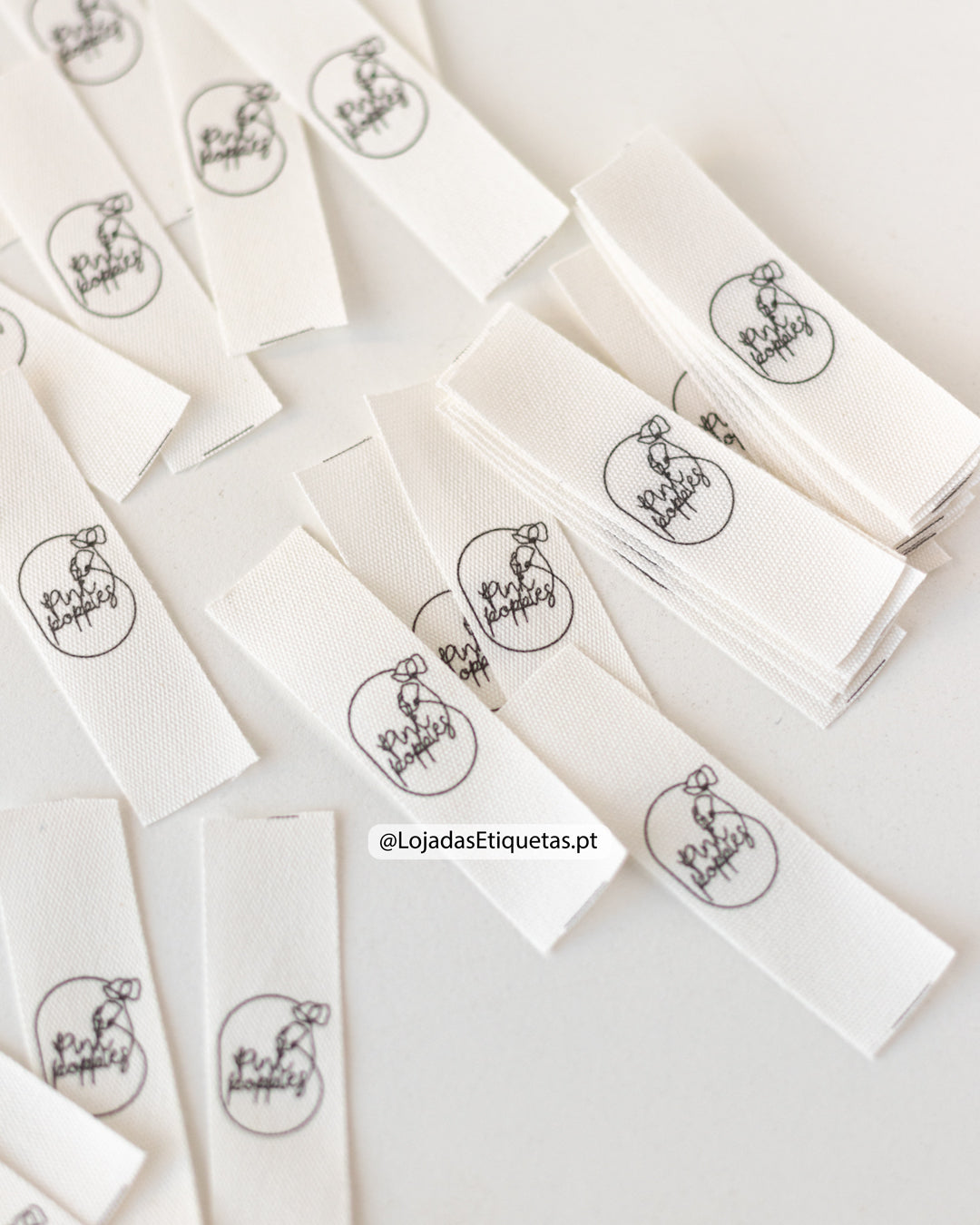 Etiquetas em algodão - Planas