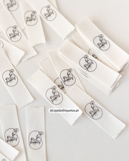 Etiquetas em algodão - Planas