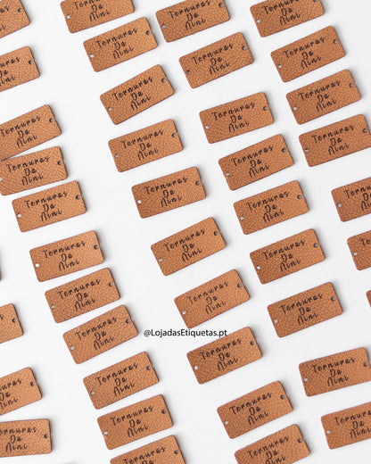 Etiquetas Retangulares em Napa | Pele sintética