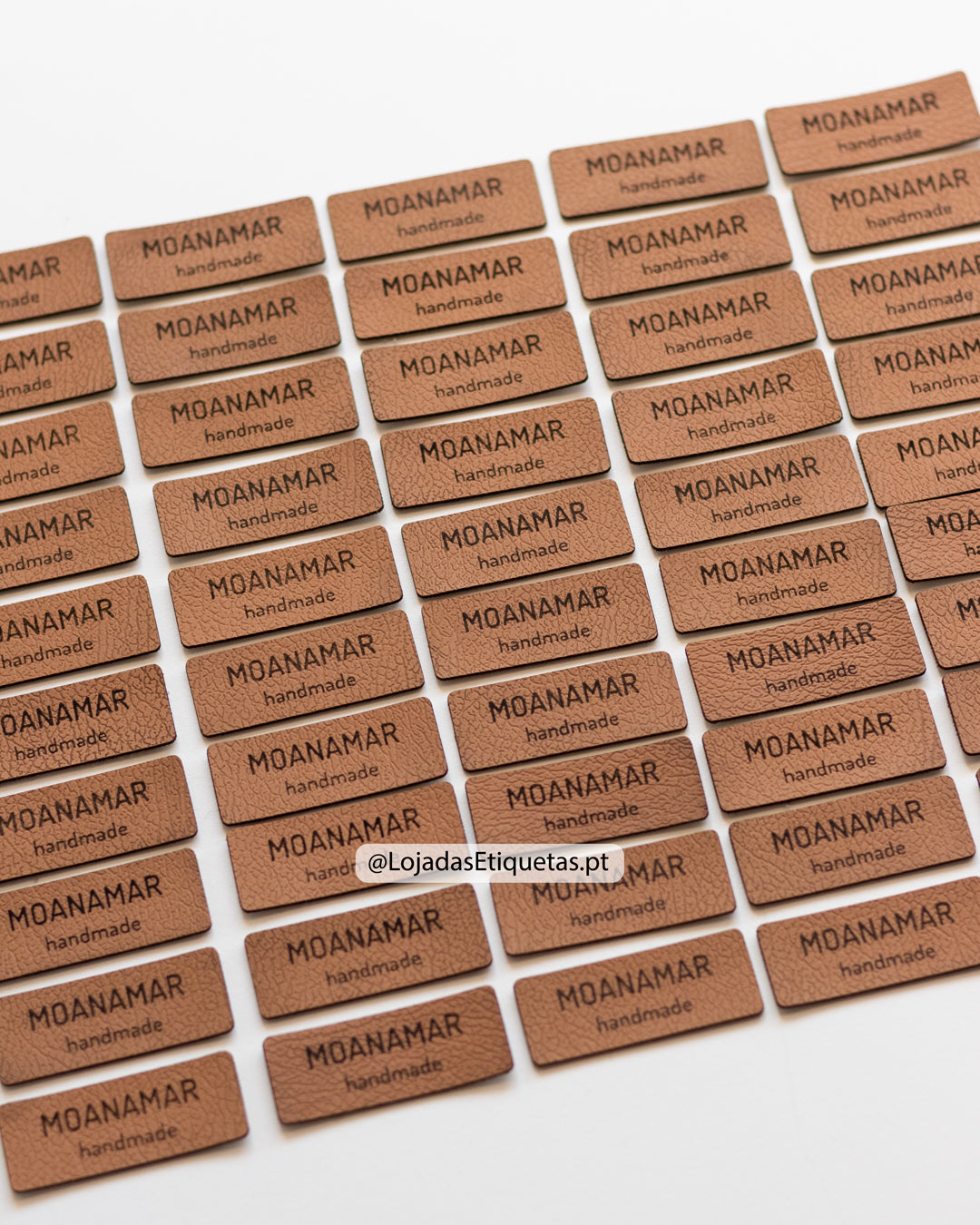 Etiquetas Retangulares em Napa | Pele sintética