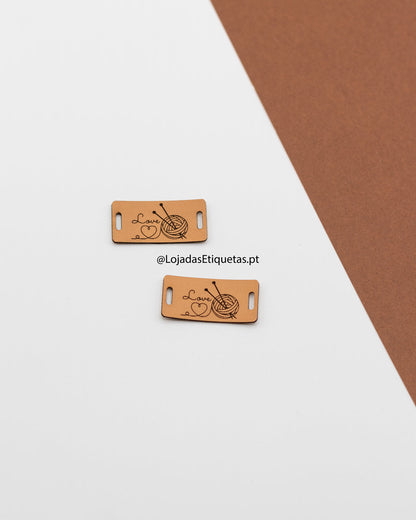 Etiquetas Retangulares em Napa | Pele sintética