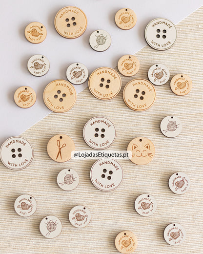 Medalhas | Botões em Madeira