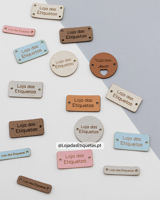 Etiquetas em Napa Planas e Dobráveis - Pack Misto 3 cores
