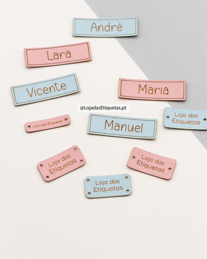 Etiquetas Retangulares em Napa | Pele sintética