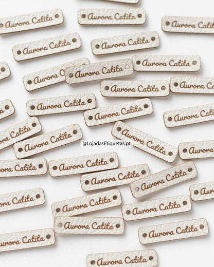 Etiquetas Retangulares em Napa | Pele sintética