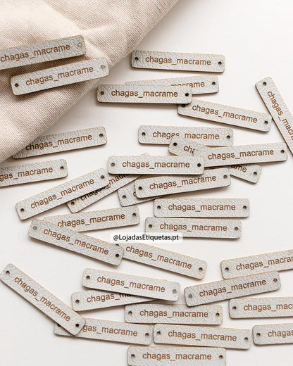 Etiquetas Retangulares em Napa | Pele sintética