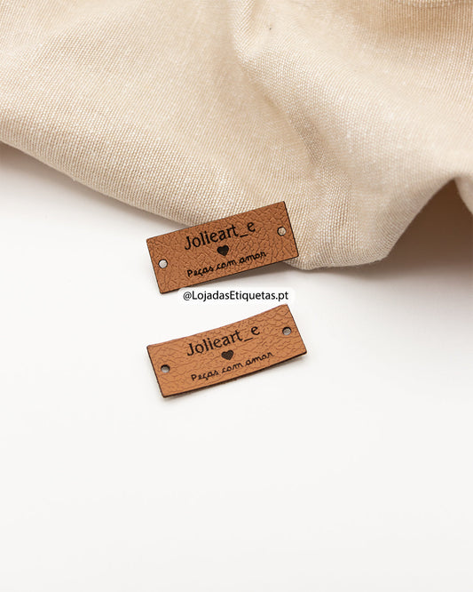 Etiquetas Retangulares em Napa | Pele sintética